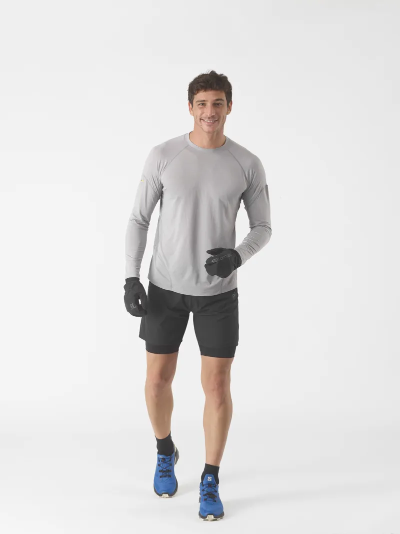 Salomon Bonatti WP Mitten 2in1 Glove in Deep Black/Reflective Charcoal-5